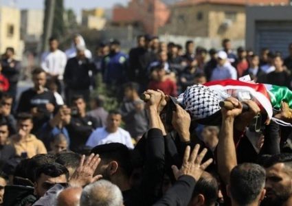 تشييع جثمان الشهيدة سندس شلبي من مخيم نور شمس