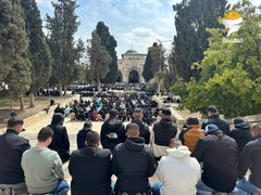 40 ألفا يؤدون صلاة الجمعة في المسجد الأقصى