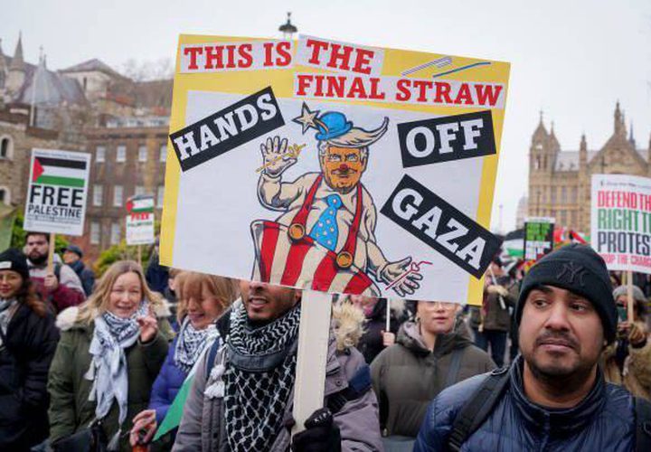 تظاهرة ضخمة في لندن؛ دعماً لفلسطين ورفضاً لمخططات التهجير.