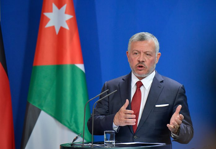 ملك الأردن يؤكد موقف بلاده الثابت تجاه القضية الفلسطينية الرافض للتهجير