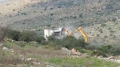 جيش الاحتلال يهدم منزلا في كفرالديك غرب سلفيت