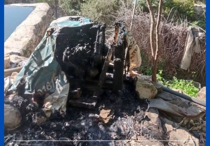 مستوطنون يعتدون على أراضي وممتلكات الأهالي في قرية بيتللو غرب رام الله