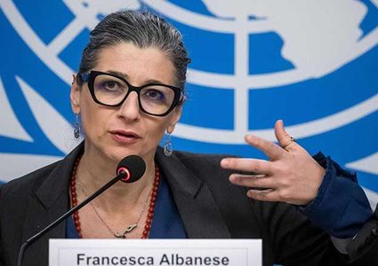 ألبانيز: قطع إسرائيل الكهرباء عن غزة ينذر بإبادة جماعية