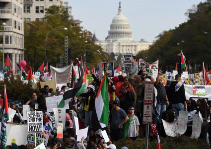 واشنطن: مسيرة ضخمة أمام البيت الأبيض رفضا لاستئناف العدوان على غزة