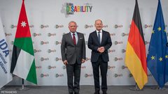 العاهل الأردني والمستشار الألماني يؤكدان ضرورة استعادة وقف إطلاق النار في غزة