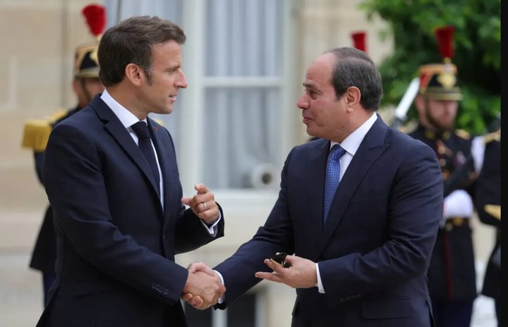 السيسي وماكرون يؤكدان ضرورة عودة اتفاق غزة ورفض التهجير