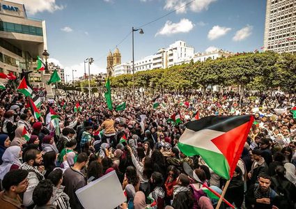 مسيرات حاشدة في تونس تنديدا بجرائم الاحتلال في غزة