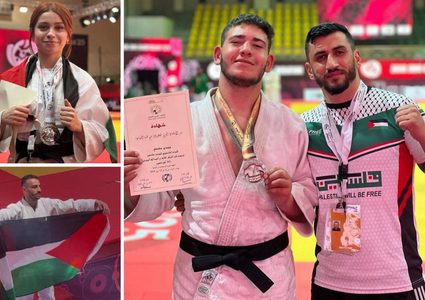 ٣ بطولات لفلسطين في رياضة الجودو للناشئين