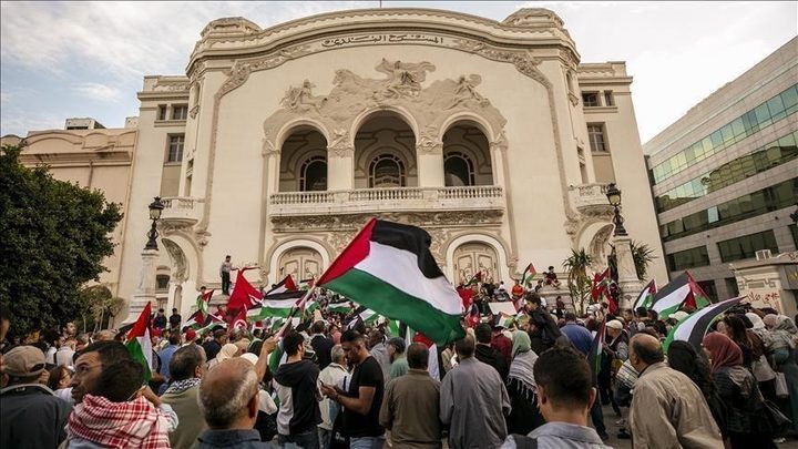 مسيرة حاشدة في تونس لدعم آلشعب الفلسطيني