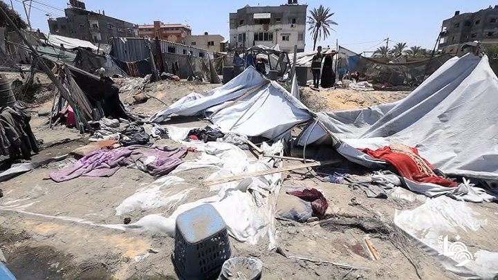 شهيدان بقصف الاحتلال خيمة تؤوي نازحين شمال قطاع غزة
