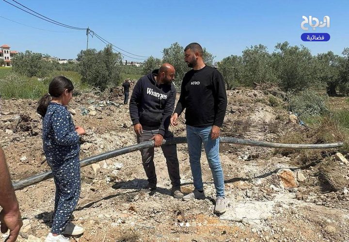 آثار الدمار الذي خلفه الاحتلال بعد عمليات تجريف في محيط بلدة برقين