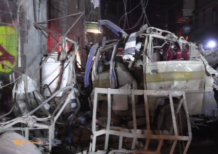 شهداء وإصابات في قصف أمريكي وحشي استهدف سوق فروة الشعبي بالعاصمة اليمنية صنعاء واليمينون يصرحون : "دماؤنا وأموالنا فداء لأهل غزة ".