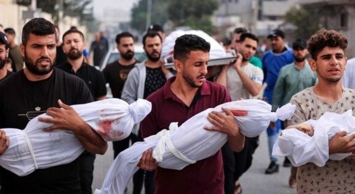 8 شهداء بينهم أطفال ونساء ومصابون بقصف الاحتلال خيمة تؤوي نازحين شمال خان يونس