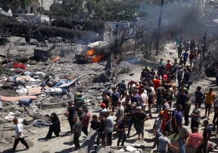 مصابون في قصف للاحتلال استهدف منزلا شمال مدينة غزة