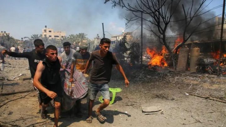 شهيدان في قصف الاحتلال خيمة تؤوي نازحين غرب خان يونس