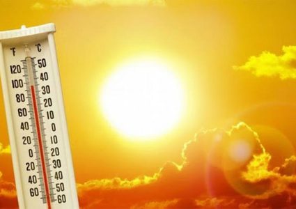 كتلة هوائية حارة تؤثر على البلاد