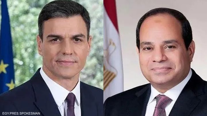 السيسي وسانشيز يؤكدان رفضهما تهجير سكان غزة