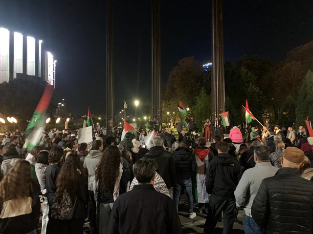وقفة تضامنية مع الشعب الفلسطيني في العاصمة البلغارية