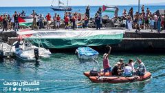 بمشاركة نشطاء أجانب...
سفينة "مادلين" تنطلق من ميناء سان جيوفاني في جزيرة صقلية الإيطالية نحو غزة، في محاولة رمزية لكسر الحصار المفروض على القطاع.