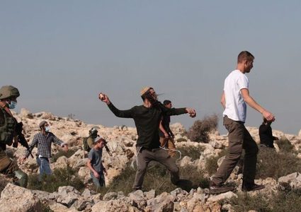 مستعمرون يطاردون رعاة الاغنام جنوب الخليل