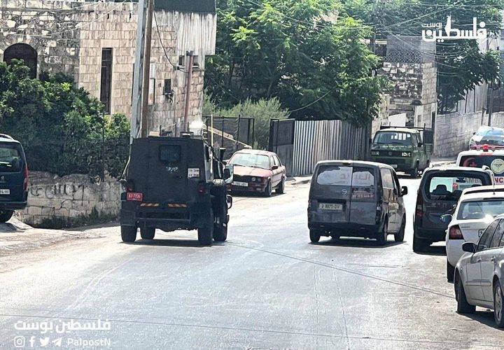 اقتحام منطقة كروم عاشور المحيطة في البلدة القديمة وسط نابلس.