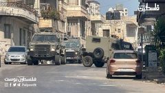 اقتحام منطقة كروم عاشور المحيطة في البلدة القديمة وسط نابلس.