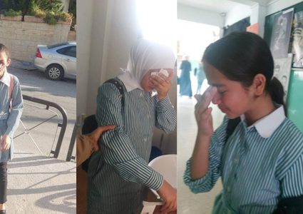 إصابات بالاختناق بين صفوف طلبة الخضر خلال اقتحام قوات الاحتلال للخضر