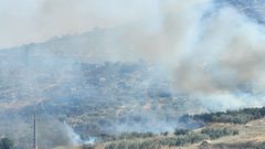 مستوطنون يشعلون النيران بأراضي المواطنين ببلدة حوارة جنوب نابلس