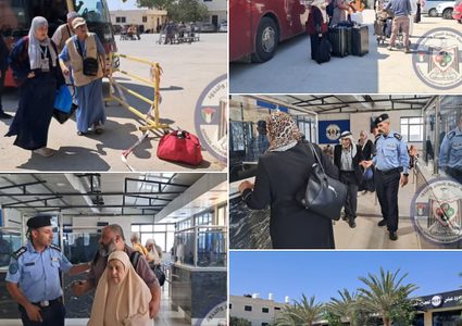 المعابر والحدود: وصول آخر دفعة من الحجاج والعالقين منهم إلى أريحا