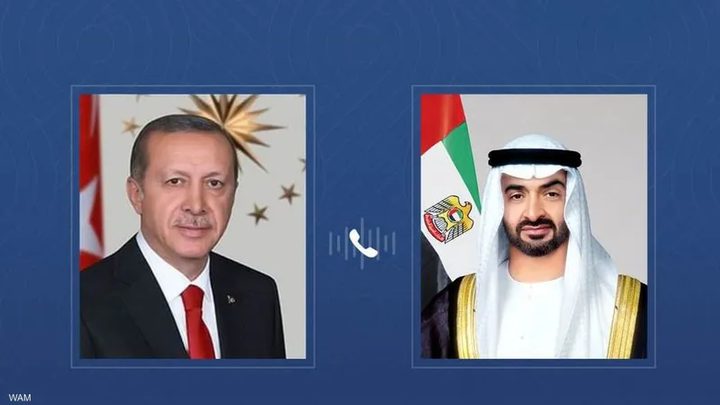 الشيخ محمد بن زايد وأردوغان يبحثان هاتفيا التطورات الإقليمية
