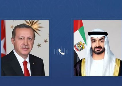 الشيخ محمد بن زايد وأردوغان يبحثان هاتفيا التطورات الإقليمية