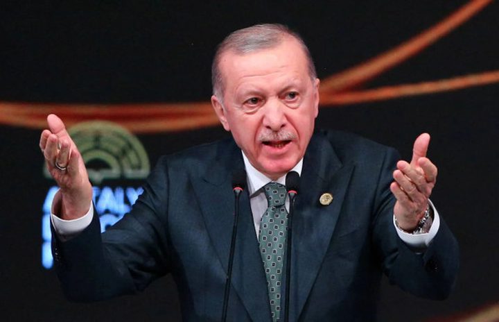 أردوغان: ظروف فلسطينيي غزة أسوأ من معسكرات النازية