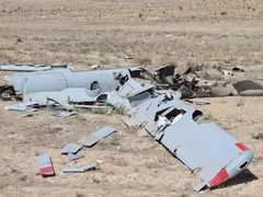 الدفاعات الجوية في محافظة مركزي دمرت طائرة مسيَرة إسرائيلية من طراز "هرمز".
