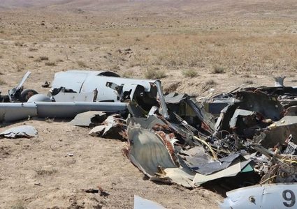 الدفاعات الجوية في محافظة مركزي دمرت طائرة مسيَرة إسرائيلية من طراز "هرمز".