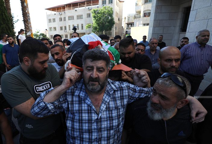 تشييع الشهيد قصي عيسى في قرية سالم شرق نابلس