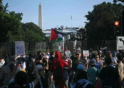 احتجاجات في واشنطن ضد لقاء ترامب ونتنياهو وخطة التهجير