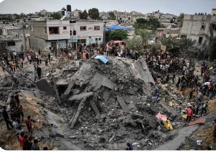 شهداء ومصابون بقصف الاحتلال منزلا في مدينة خان يونس