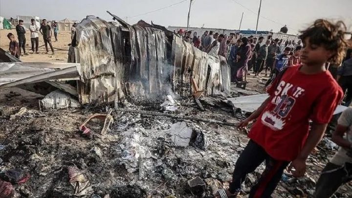 شهيد ومصابون في قصف مسيرة للاحتلال خيمة نازحين غرب خان يونس