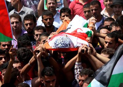 تشييع جثمان الطفل الشهيد ابراهيم نصر إلى مثواه الأخير في قباطية