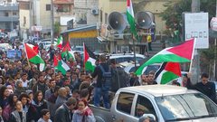 مظاهرات في سخنين وعدة بلدات تنديدا بحرب الابادة في غزة