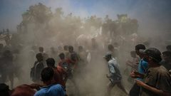 مشاهد صادمة لطوفان بشري نحو شاحنات المساعدات في غزة بحثا عن النجاة وسد رمق الجوع