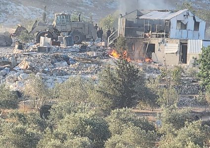 استشهاد الشاب يوسف العامر في اعقاب محاصرته داخل "بركس " بين قباطية ومركة جنوب جنين