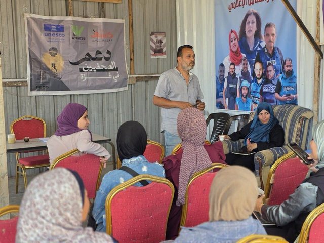 مرصد كاشف ينفذ تدريبات للصحفيين في غزة بدعم من اليونسكو