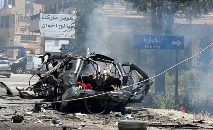شهيد بغارة إسرائيلية على مركبة في البقاع شرقي لبنان