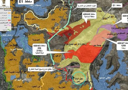 أريج: مشروع E1 يقضي على حل الدولتين ويعيد رسم جغرافيا الضفة