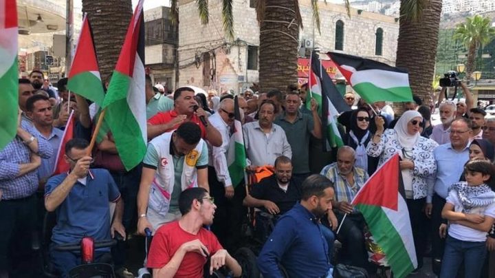 نابلس: مسيرة رفضا للإبادة الجماعية في غزة ومساندة للأسرى في سجون الاحتلال