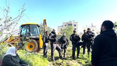 الاحتلال يجرف أراضي المغير ويقتلع أشجار الزيتون لليوم الرابع على التوالي