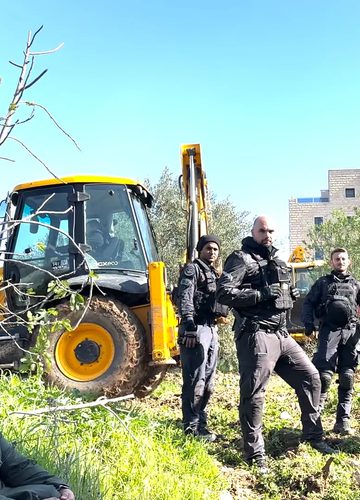 الاحتلال يجرف أراضي المغير ويقتلع أشجار الزيتون لليوم الرابع على التوالي