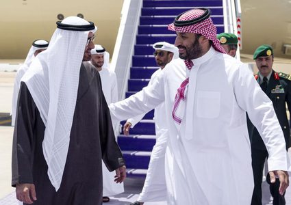 رئيس الإمارات وولي العهد السعودي يبحثان تطورات القضية الفلسطينية