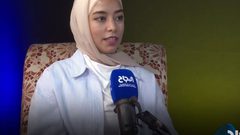 آية الجابي متطوعة في مركز الموارد التعليمية للغات LCR في جامعة النجاح الوطنية